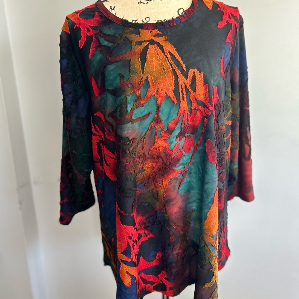 Multicolor‎ Abstract Blouse